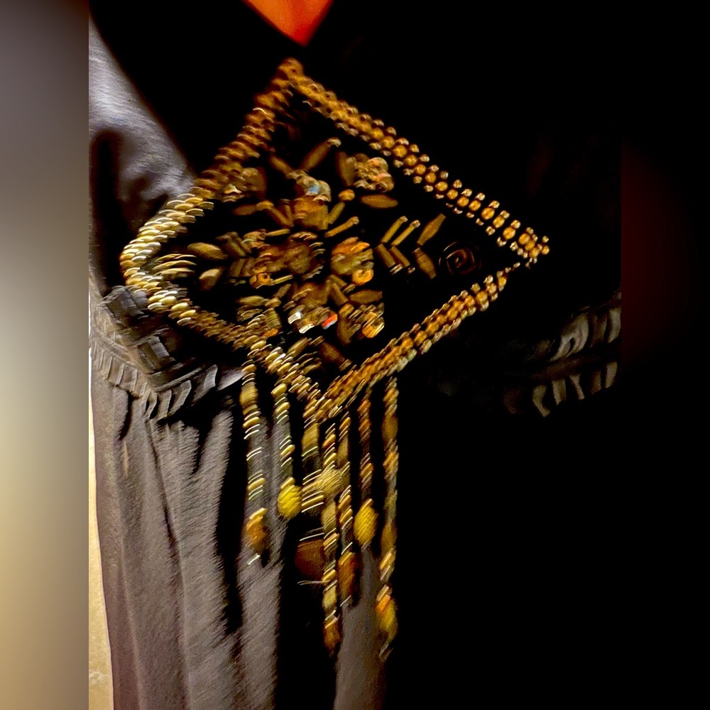 Sue Wong, Size 6, Brown and Gold cChiffon/Satin Dress